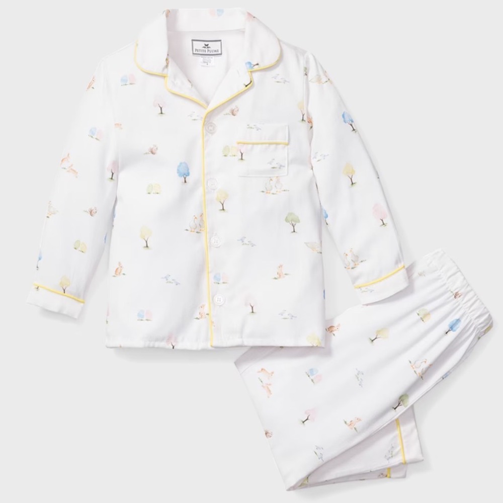 New Petite Plume 12/18M Easter Gardens Pajama Set Unisex Ducks SPJES1218